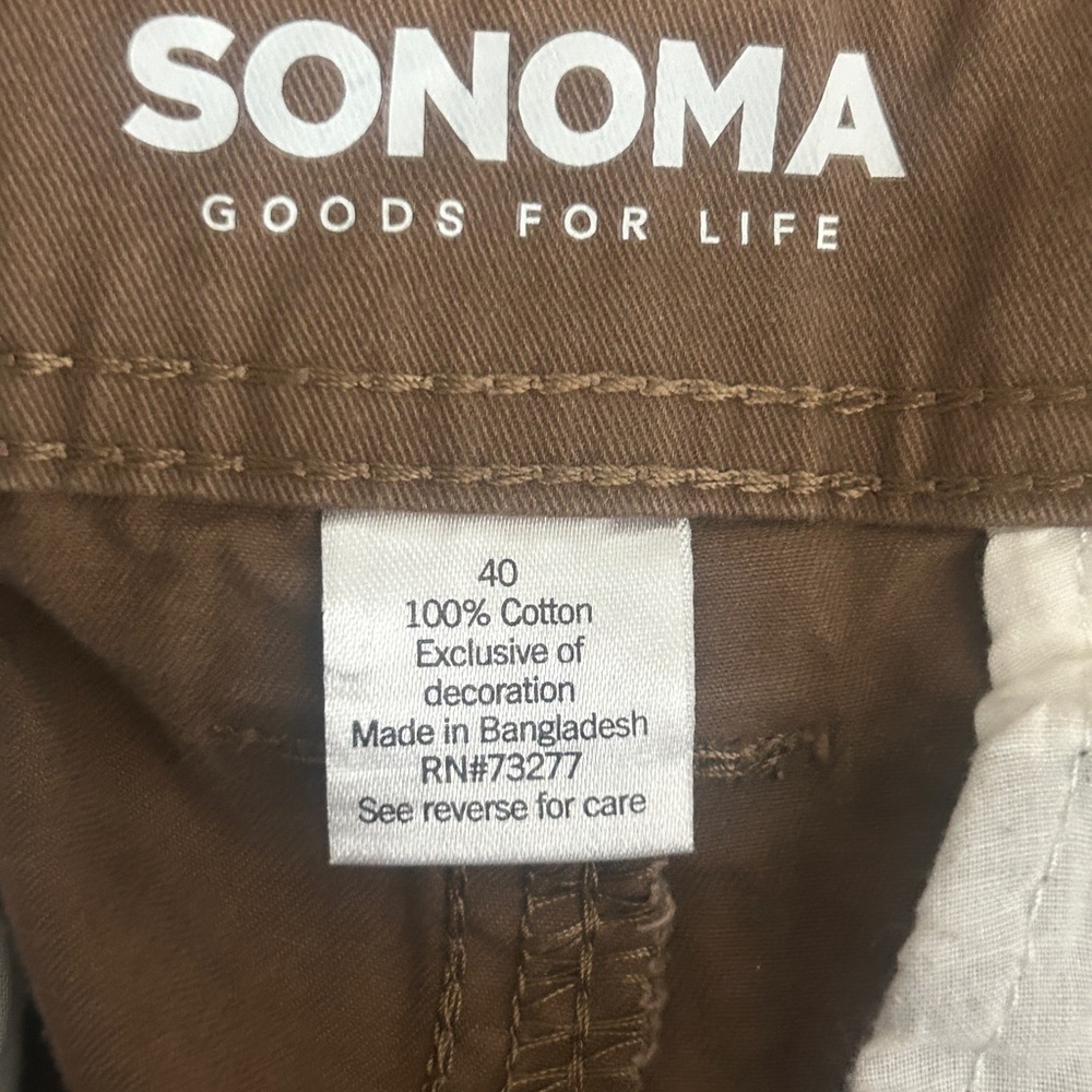Sonoma Men's Brown Cargo Shorts - Picture 2 of 12